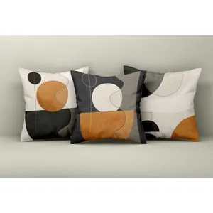 Asr_plw25 - 22 Multicolor Cushion Cover Set (3 Pieces)