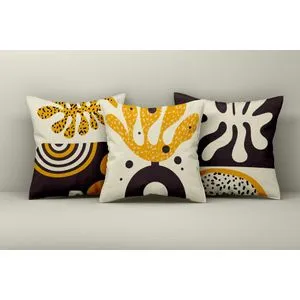 Asr_plw25 - 3 Multicolor Cushion Cover Set (3 Pieces)