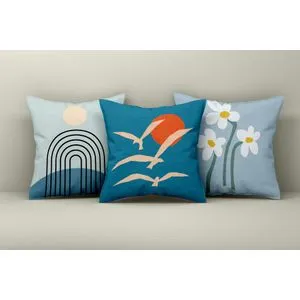 Asr_plw25 - 31 Multicolor Cushion Cover Set (3 Pieces)