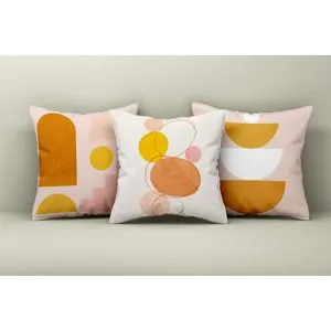Asr_plw25 - 34 Multicolor Cushion Cover Set (3 Pieces)