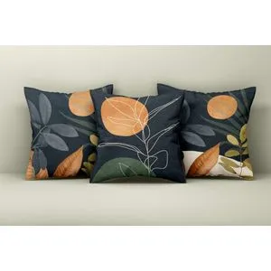 Asr_plw25 - 36 Multicolor Cushion Cover Set (3 Pieces)