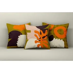 Asr_plw25 - 4 Multicolor Cushion Cover Set (3 Pieces)