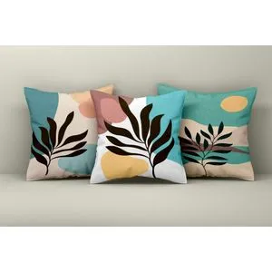 Asr_plw25 - 45 Multicolor Cushion Cover Set (3 Pieces)