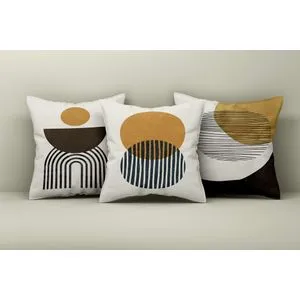 Asr_plw25 - 51 Multicolor Cushion Cover Set (3 Pieces)