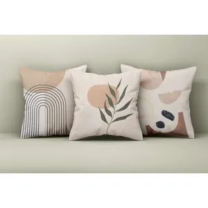 Asr_plw25 - 52 Multicolor Cushion Cover Set (3 Pieces)