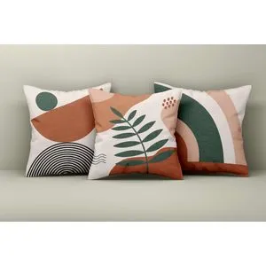Asr_plw25 - 54 Multicolor Cushion Cover Set (3 Pieces)