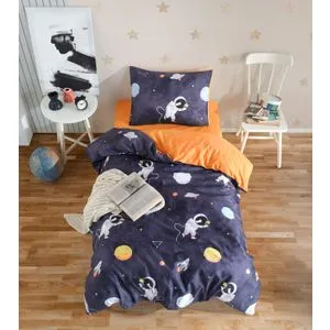 Astron - Tamnoplavi Set Posteljine za Jednu Osobu