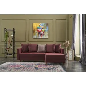 Atelier Del Sofa Aydam Right - Bordo Crveni Ugao Sofa-Krevet