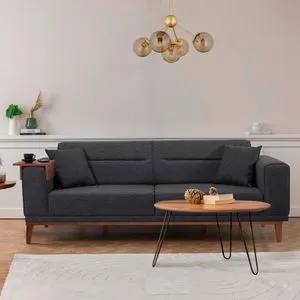 Atelier Del Sofa Liones Tepsili-Anthracite Trosed na razvlačenje