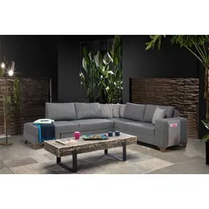 Atelier Del Sofa Loft Left ugaona garnitura 230 × 285 cm, siva