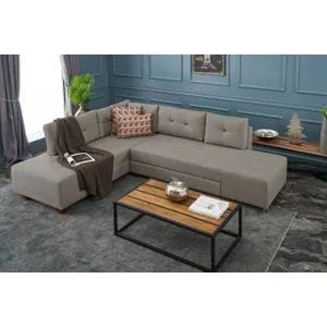 Atelier Del Sofa Manama Ugaona Sofa na Razvlačenje Leva - Krem
