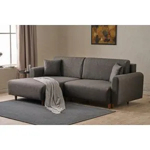 Atelier Del Sofa Mane Left ugaona garnitura na razvlačenje 246 × 160 cm, antracit