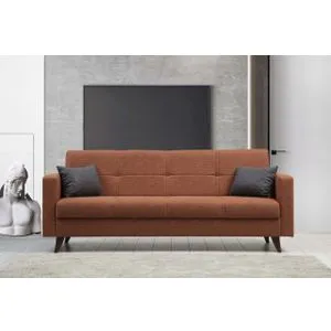 Atelier Del Sofa Polya - Tile Red Tile Red 3-Seat Sofa-Bed