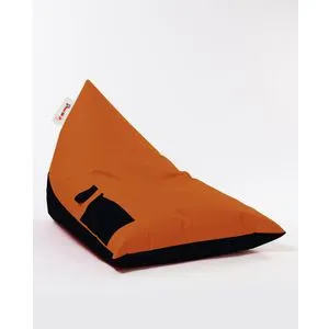 Atelier Del Sofa Pyramid Large Double Color Bed Pouf - Narandžasti baštenski Bean Bag