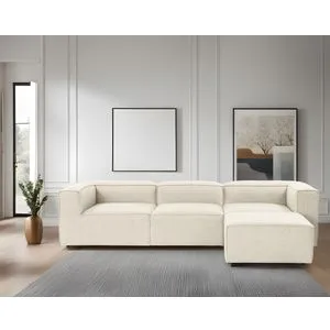 Atelier Del Sofa ugaona garnitura Fora, 297 cm, ekru