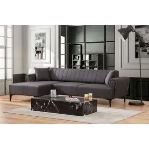 Atelier Del Sofa ugaona garnitura na razvlačenje Hamlet, leva, 270 cm, tamnosiva