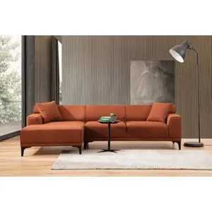 Atelier Del Sofa ugaona garnitura Petra, leva, 145 × 250 cm, narandžasta