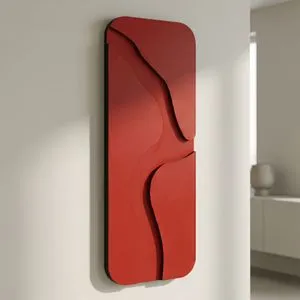 Aterna Red - 24 x 68 Red Decorative Framed MDF Painting