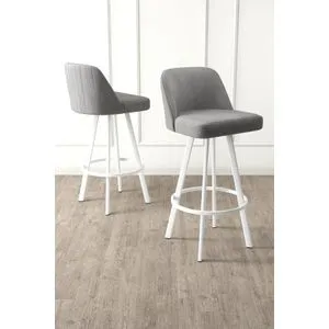 Atex - Grey, White Grey
White Bar Stool Set (4 Pieces)