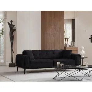 Athena 3 Seater - Black Black 3-Seat Sofa-Bed