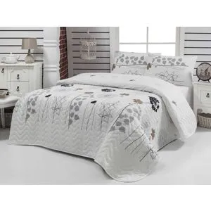 Atlantis - White White
Grey
Black
Brown King Quilted Bedspread Set (FR)