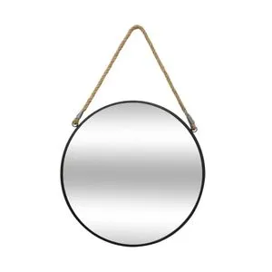 ATMOSPHERA OGLEDALO 38X3CM METAL/STAKLO CRNA 121409A