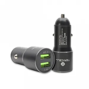 Auto punjac Teracell Evolution TC-05 2xUSB QC3.0 2.4A sa iPhone lightning kablom crni