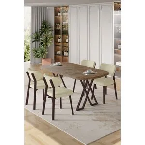 Axton - Atlantic Pine, Cream Atlantic Pine
Cream Dining Table &amp; Chairs Set (5 Pieces)
