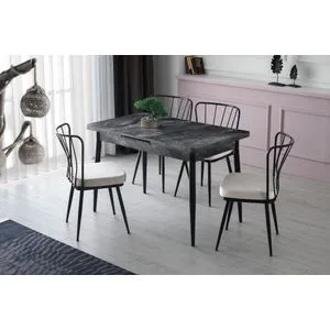 Ay - 1182 Anthracite Extendable Dining Table