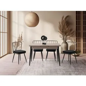 Ay - 1185 Ekstenzibilni Sto za Trpezariju u Svetloj Mocha Boji