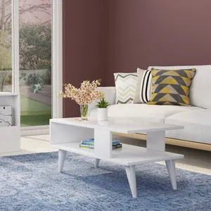 Ayca - White White Coffee Table