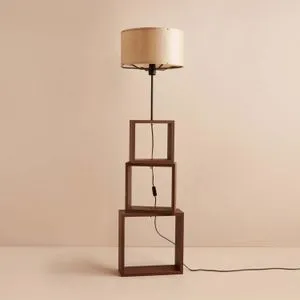 AYD-3470 Bež Drvena Podna Lampa