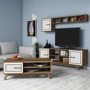 Ayla - Walnut, White Walnut
White Living Room Furniture Set