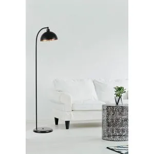 Azra Siyah Retro Başlıklı Lambader Black Floor Lamp