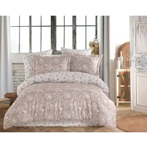 Azure Powder - Set Posteljine od Ranforce-a u Belom (XXL)