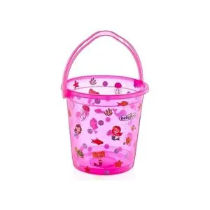 BABYJEM  KOFICA ZA KUPANJE BEBE - PINK TRANSPARENT OCEAN