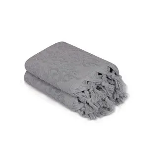 Baglamali Kilim - Grey Grey Hand Towel Set (2 Pieces)