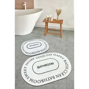 Baindos - Ecru Ecru Bathmat Set (2 Pieces)