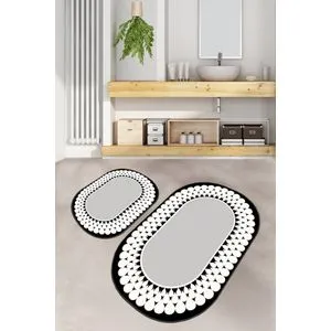 Balloch Set Tepiha za Kupatilo u Višebojnoj Boji (2 Komada)