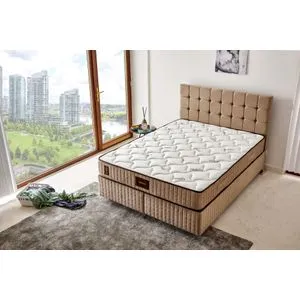 Bamboo 150x200 cm Double Size Middle Firm Mattress White
Beige
Brown Mattress