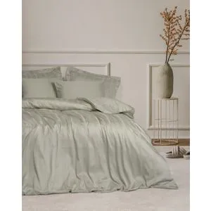 Bamboo Stripe - Beige Beige Bamboo Double Quilt Cover Set
