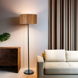 Bambu 01 Abajurlu Crni Lambader