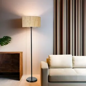 Bambu 010 Abajurlu Lambader - Crni