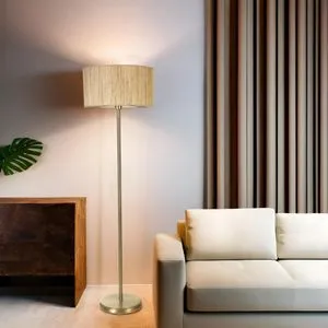 Bambu 010 Abajurlu Lambader Eskitme Oak Gold