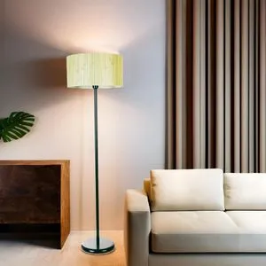 Bambu 08 Abajurlu Lambader - Crni