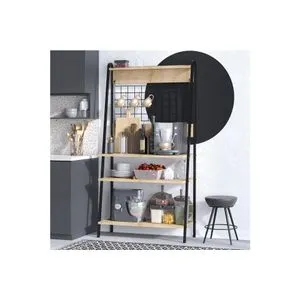 Barista - Crni ormar za kafu od plavog hrasta