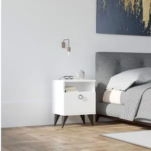 Barlo - White White Nightstand
