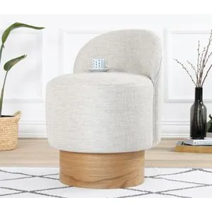 Barren Puf - Light Grey Light Grey Pouffe