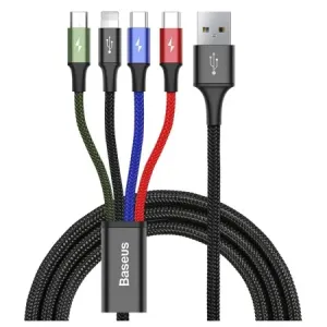 Baseus kabl 4u1 2*c/1*IOS/1*Micro 3,5A 1,2m crna