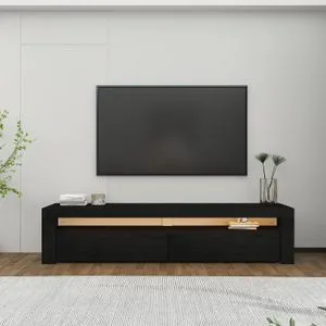 Batı - Wood Black Wood Black TV Stand